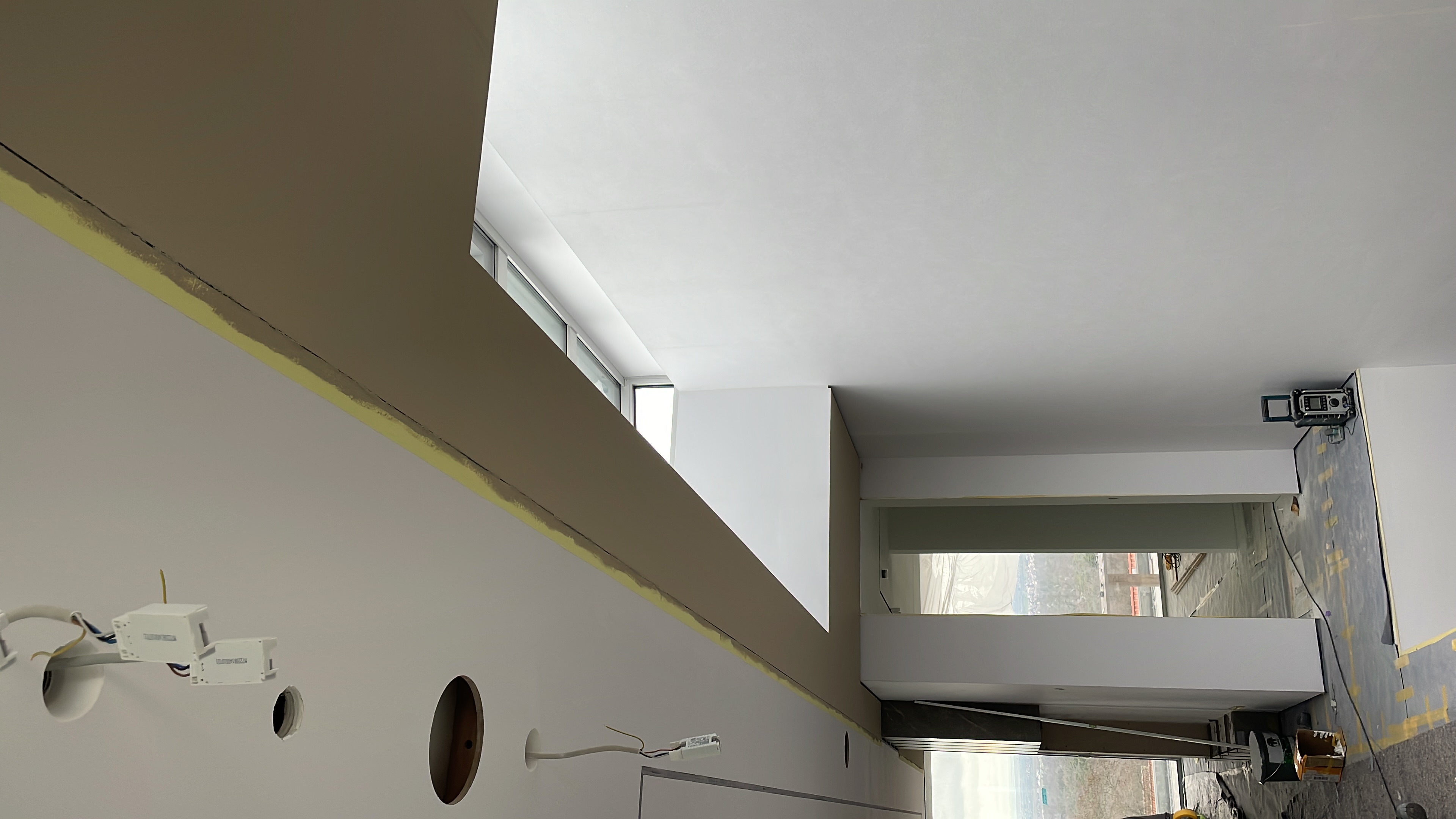 Treppenatrium und Oberlicht während des Ausbaus
