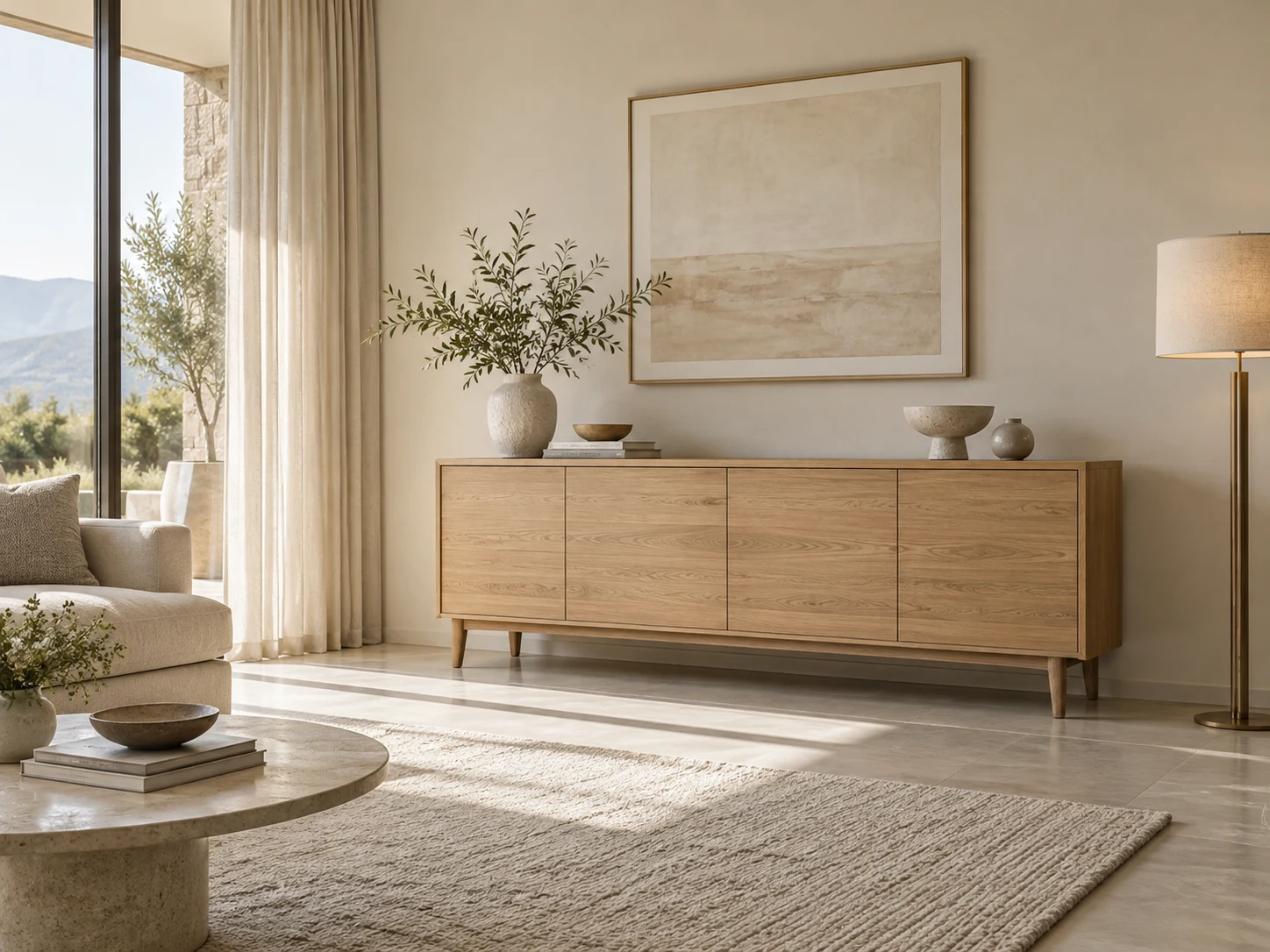 Eichen-Sideboard mit klaren Linien und großzügigem Stauraum